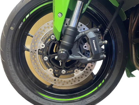 WOODCRAFT RACING FRONT AXLE SLIDERS KAWASAKI 2023 ZX-4RR 45-0137F